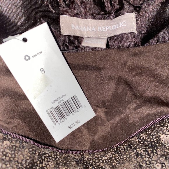 BANANA REPUBLIC BROWN SEQUIN SHORTS - Picture 6 of 12
